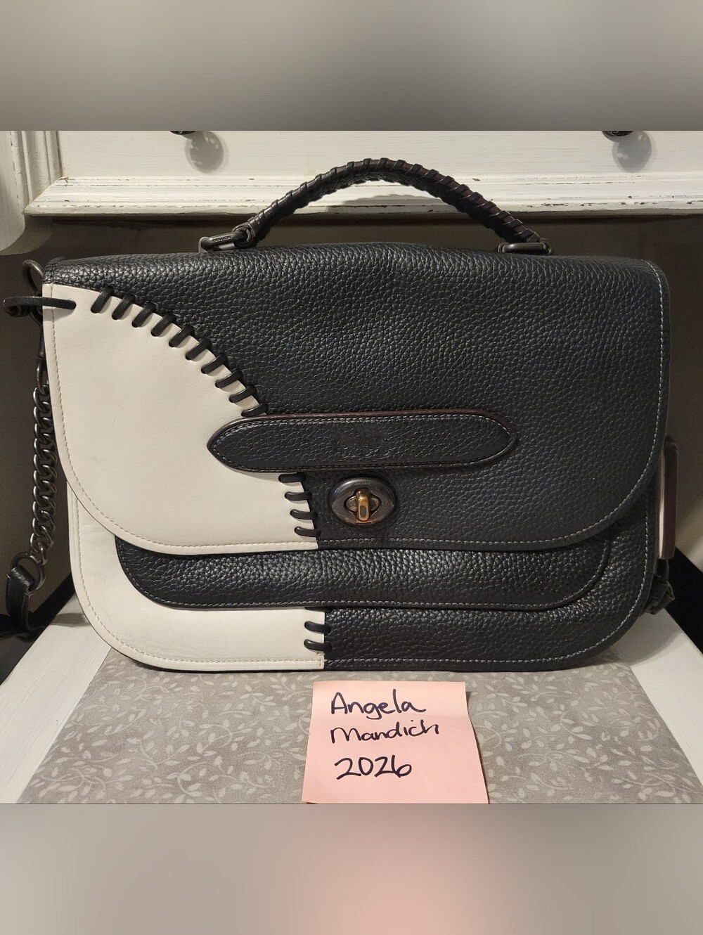 COACH RESTORED RIP AND REPAIR LINK MESSENGER BAG